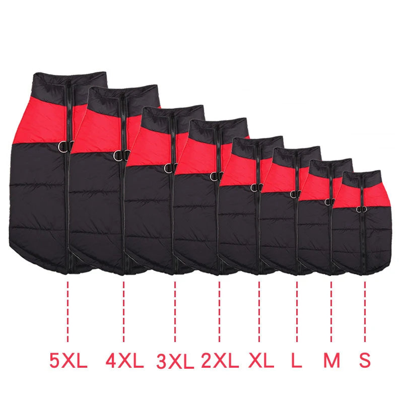 Waterproof Winter Dog Coat Big and Small Dog Vest