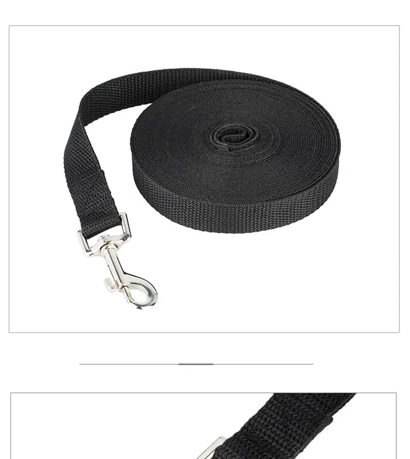Solid Nylon Dog Leash for Large Dogs