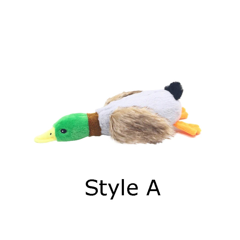 Plush Duck Squeaky Dog Toy