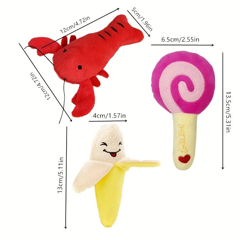 10pcs Plush Puppy Teething Chew Toys