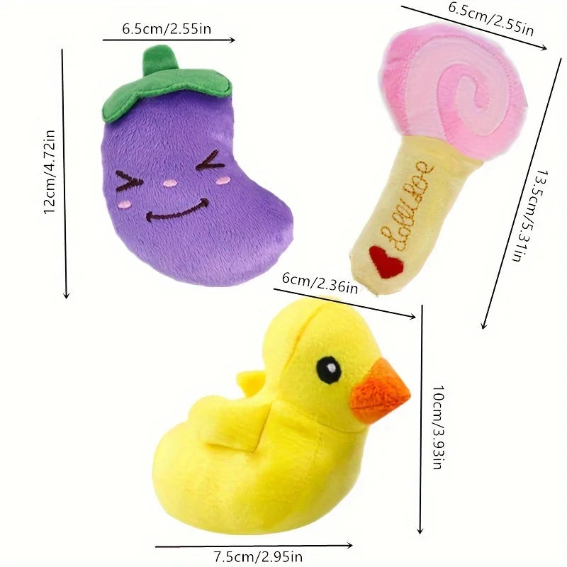 10pcs Plush Puppy Teething Chew Toys