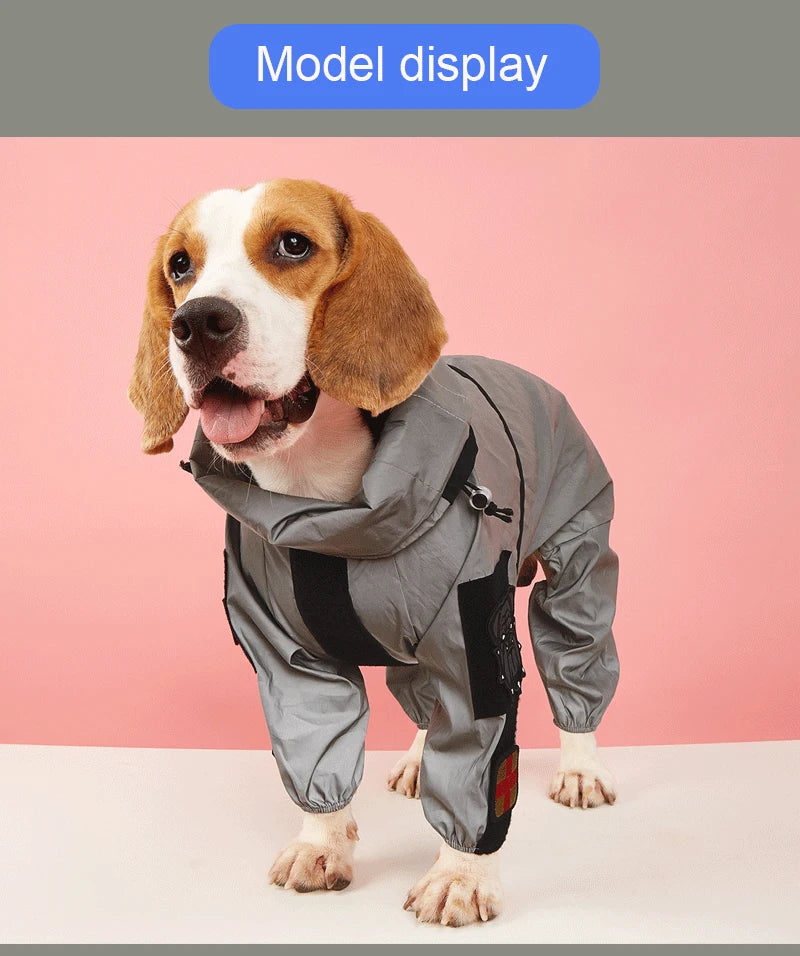 Outdoor Reflective Dog Raincoat