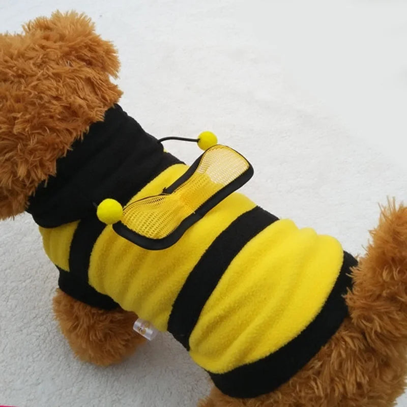 Bee Pet Hoodie Fleece Dog and Cat Costume Sweater