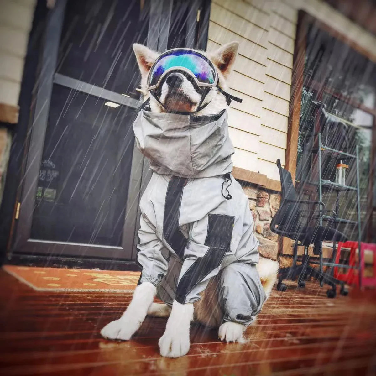 Outdoor Reflective Dog Raincoat