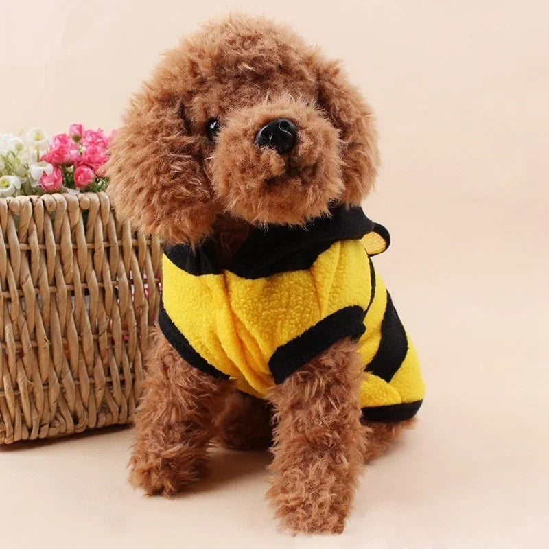 Bee Pet Hoodie Fleece Dog and Cat Costume Sweater