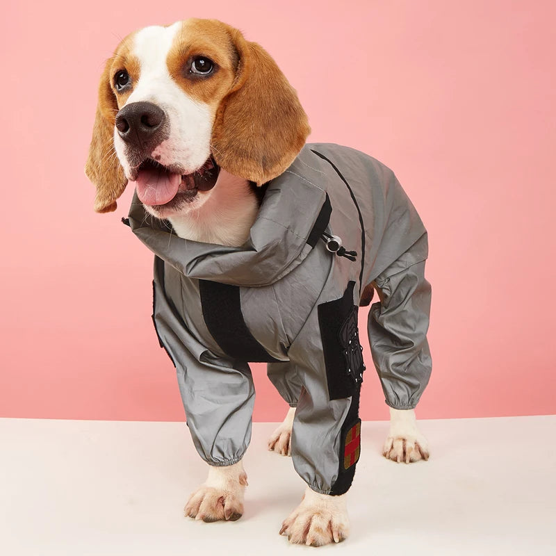 Outdoor Reflective Dog Raincoat