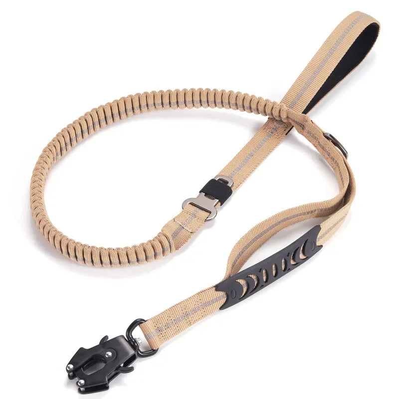 Reflective Shock-Absorbing Dog Leash with Seatbelt