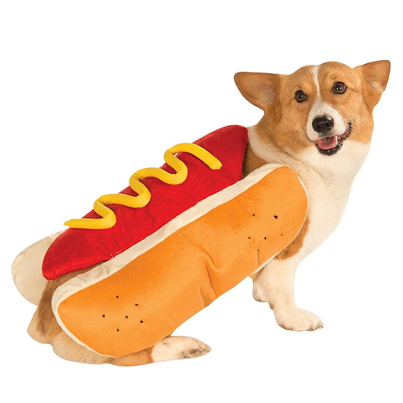 Hot Dog Dog Costume Adjustable Halloween Outfit