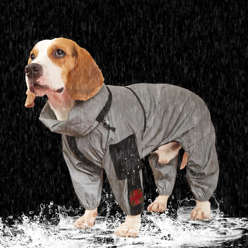 Outdoor Reflective Dog Raincoat