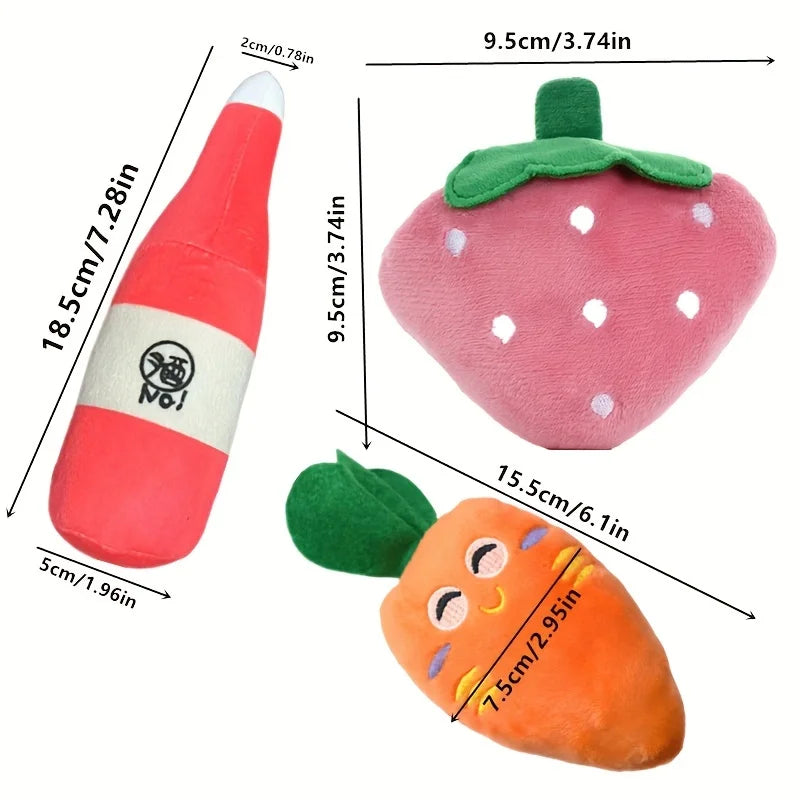 10pcs Plush Puppy Teething Chew Toys