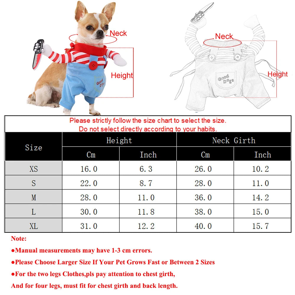 Cute Halloween Dog & Cat Costume Jumpsuit
