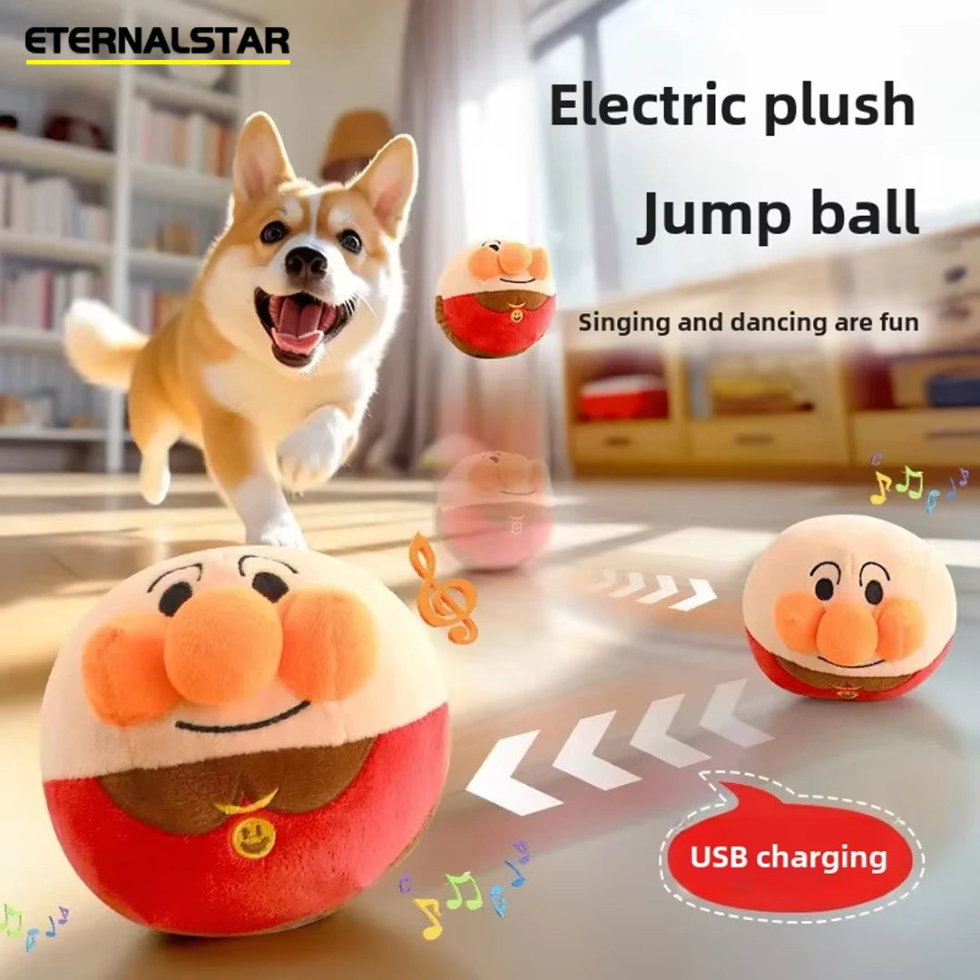 Interactive Electric Plush Dog Toy Ball