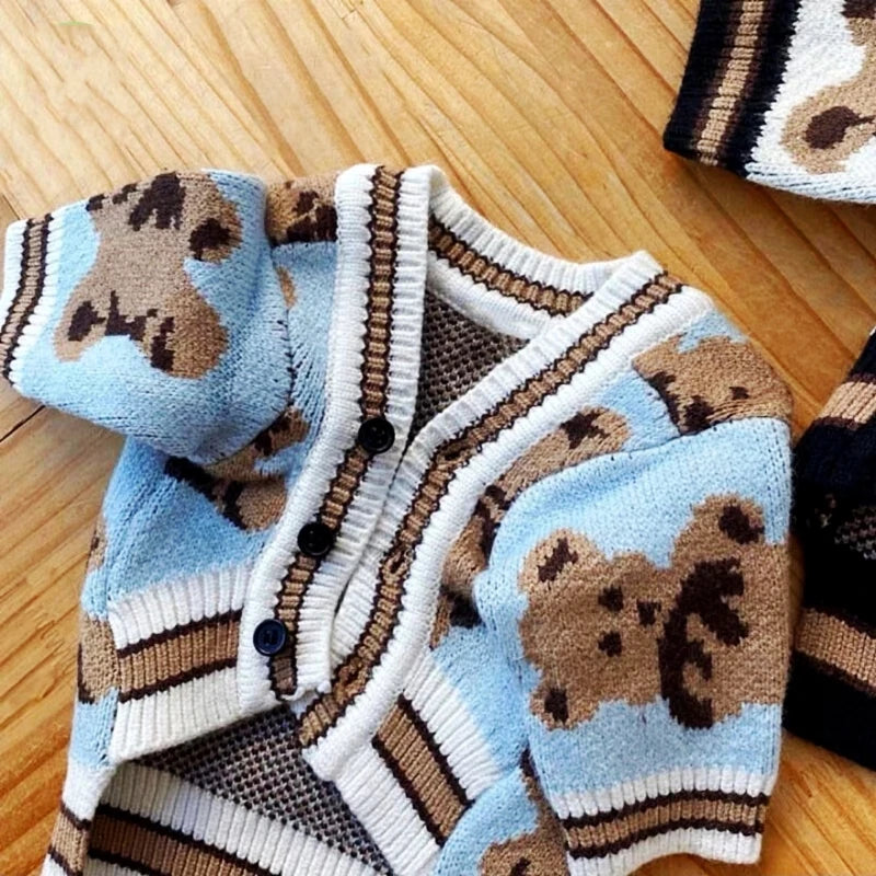 Luxury Striped Pet Cardigan Sweater
