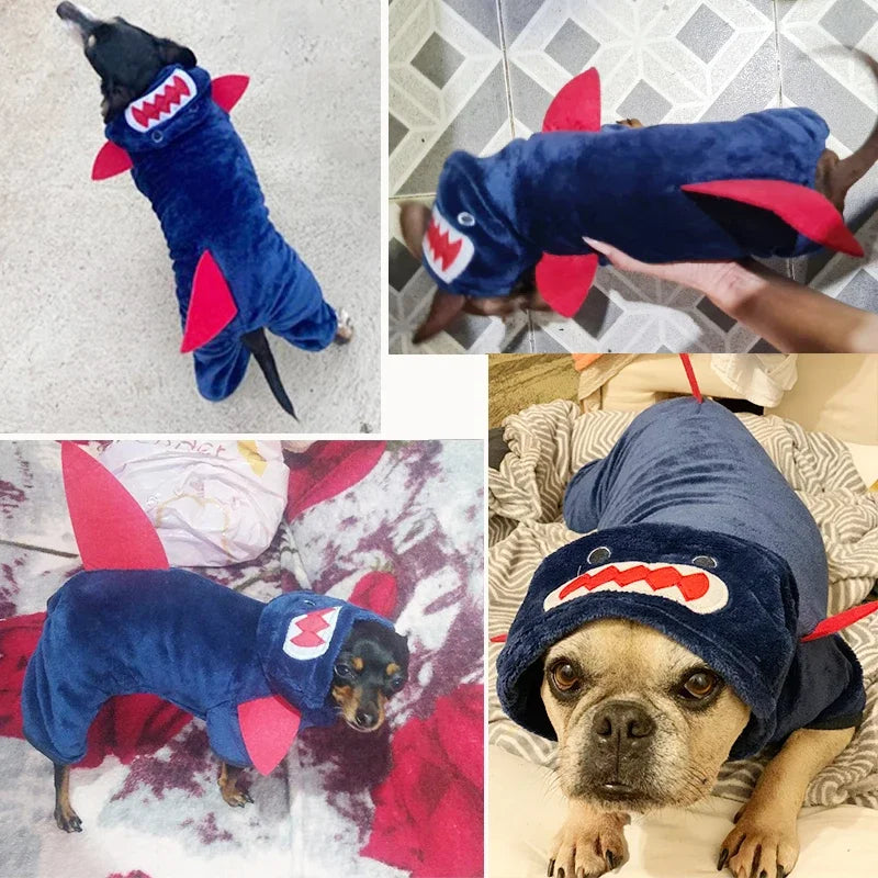 Fleece Dog Hoodie Warm Winter Jacket for Pets