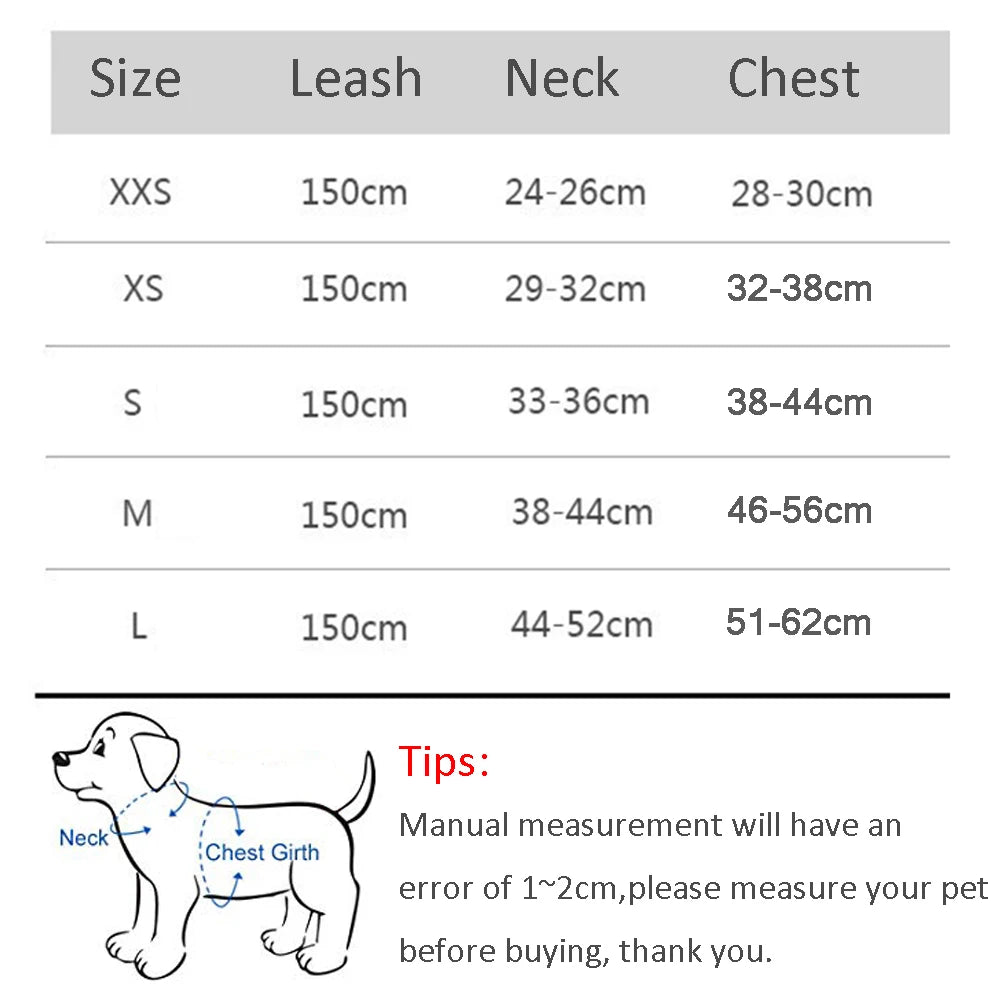 Adjustable Small Dog & Cat Harness Set