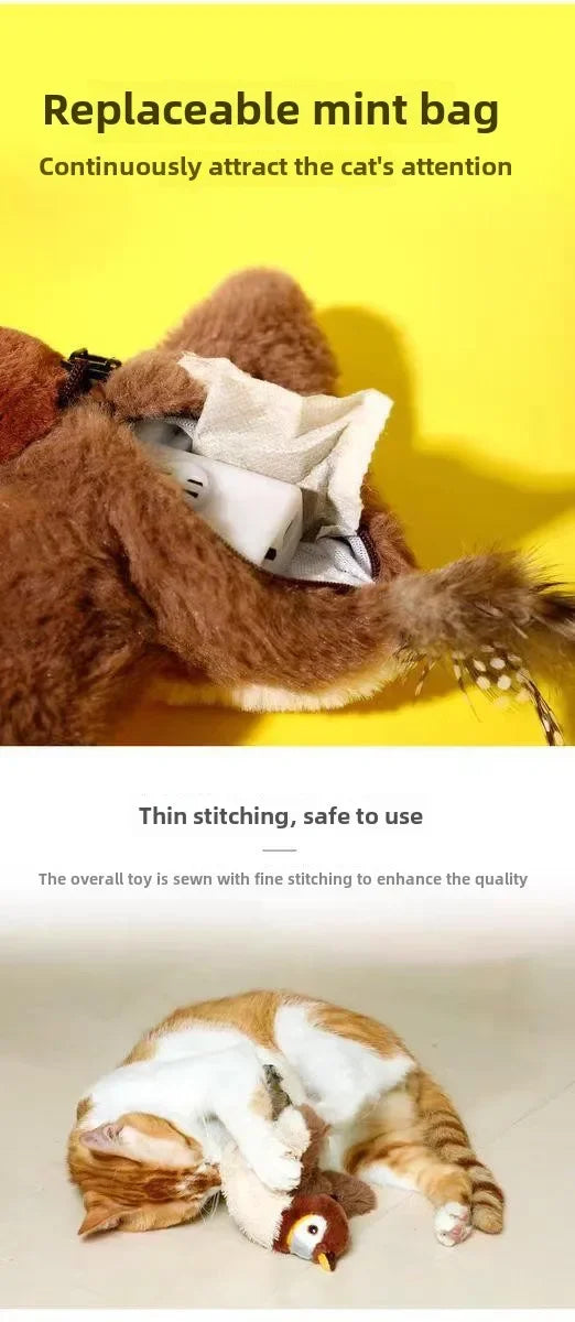 Interactive Catnip Electric Bird Toy