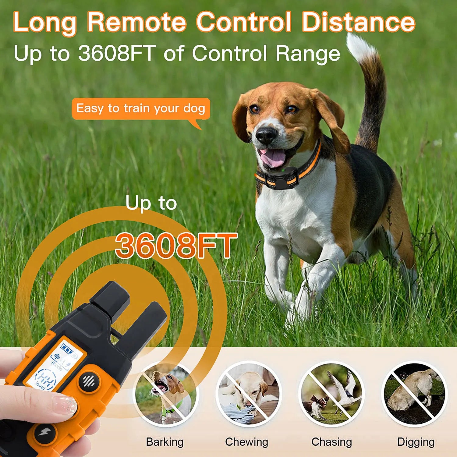 3300ft Dog Training Collar with Remote