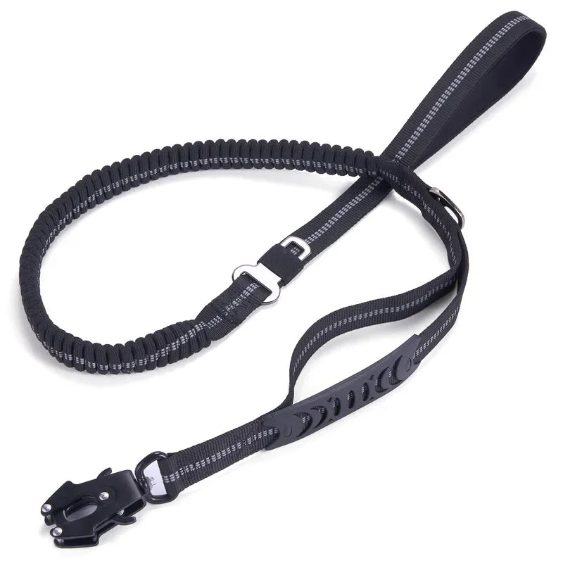 Reflective Shock-Absorbing Dog Leash with Seatbelt
