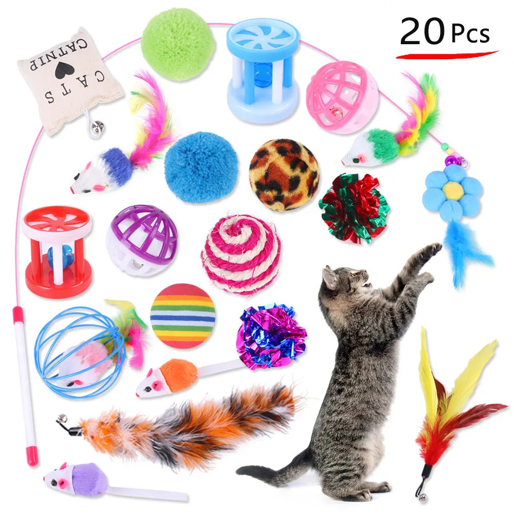 20-Piece Cat Toy Variety Set