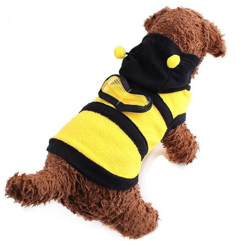 Bee Pet Hoodie Fleece Dog and Cat Costume Sweater