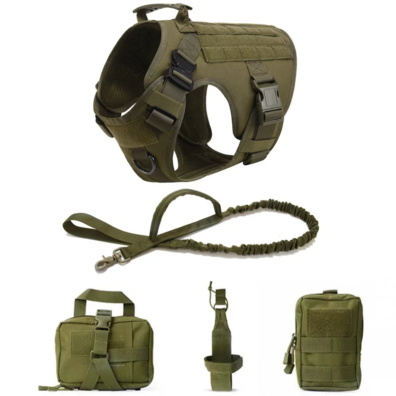 Tactical Dog Harness & Leash Set