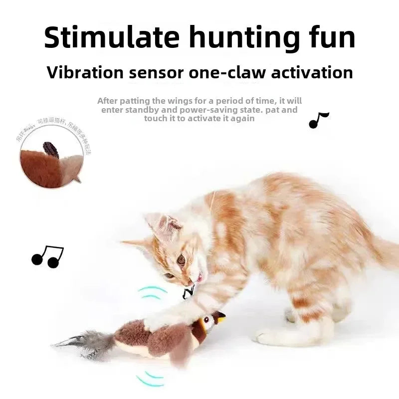 Interactive Catnip Electric Bird Toy