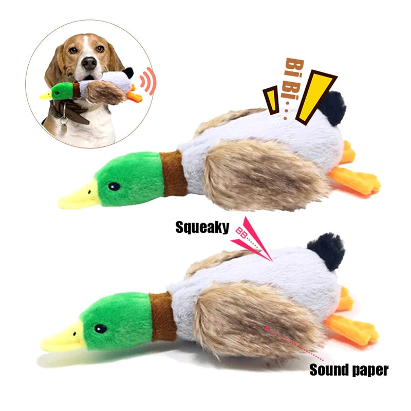 Plush Duck Squeaky Dog Toy