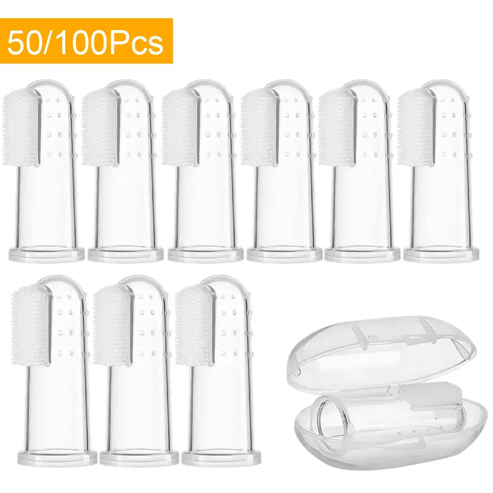 Silicone Pet Finger Toothbrushes 50/100pcs