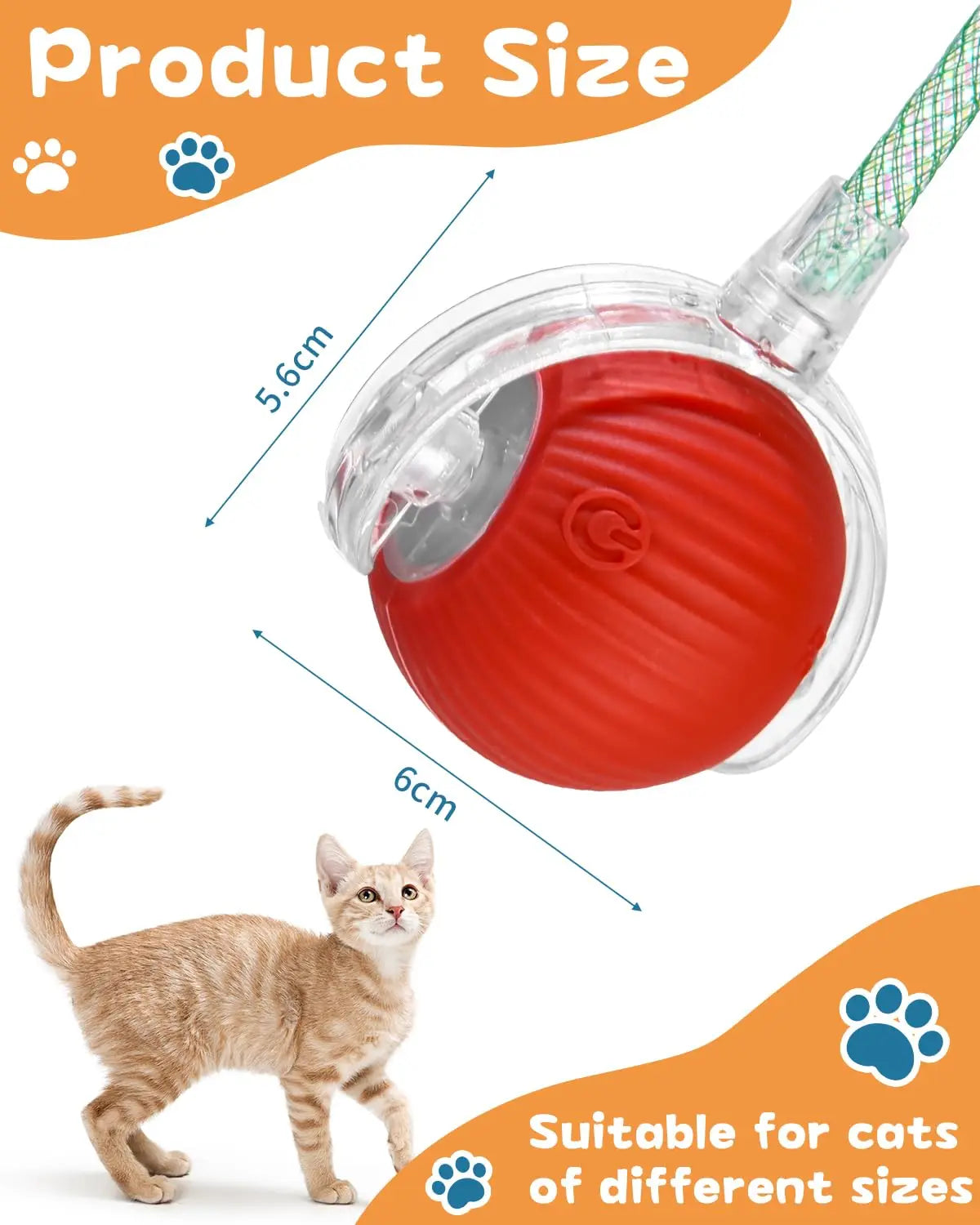 Interactive Rolling Ball Toy for Cats