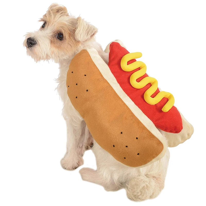 Hot Dog Dog Costume Adjustable Halloween Outfit