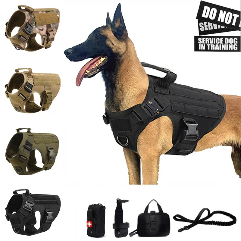 Tactical Dog Harness & Leash Set
