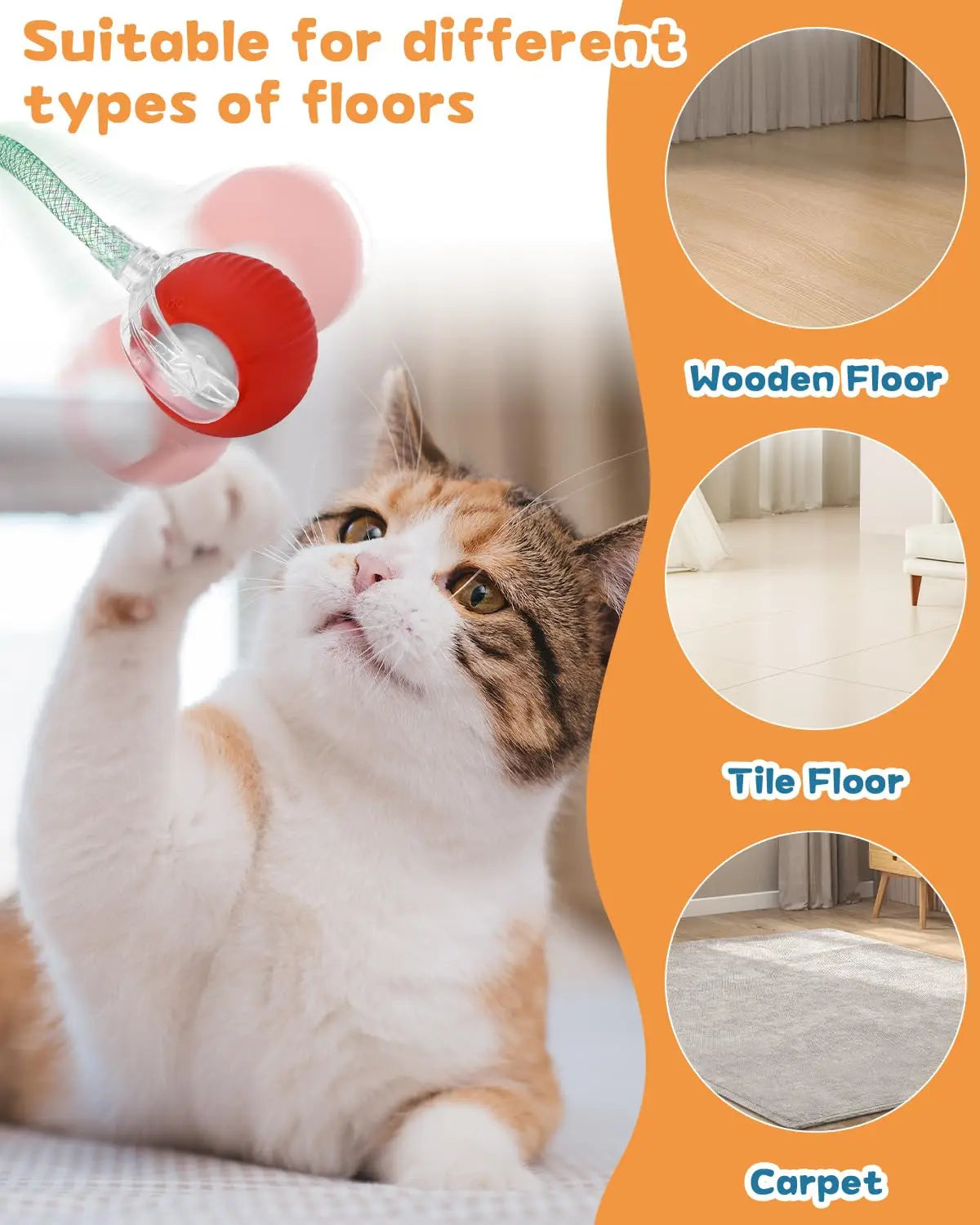 Interactive Rolling Ball Toy for Cats
