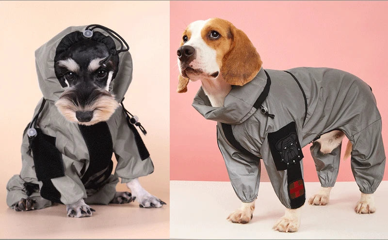 Outdoor Reflective Dog Raincoat