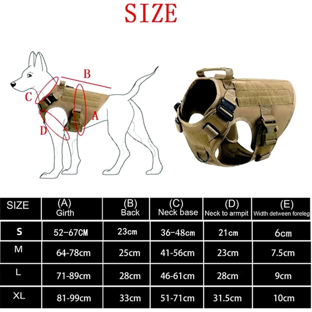Tactical Dog Harness & Leash Set