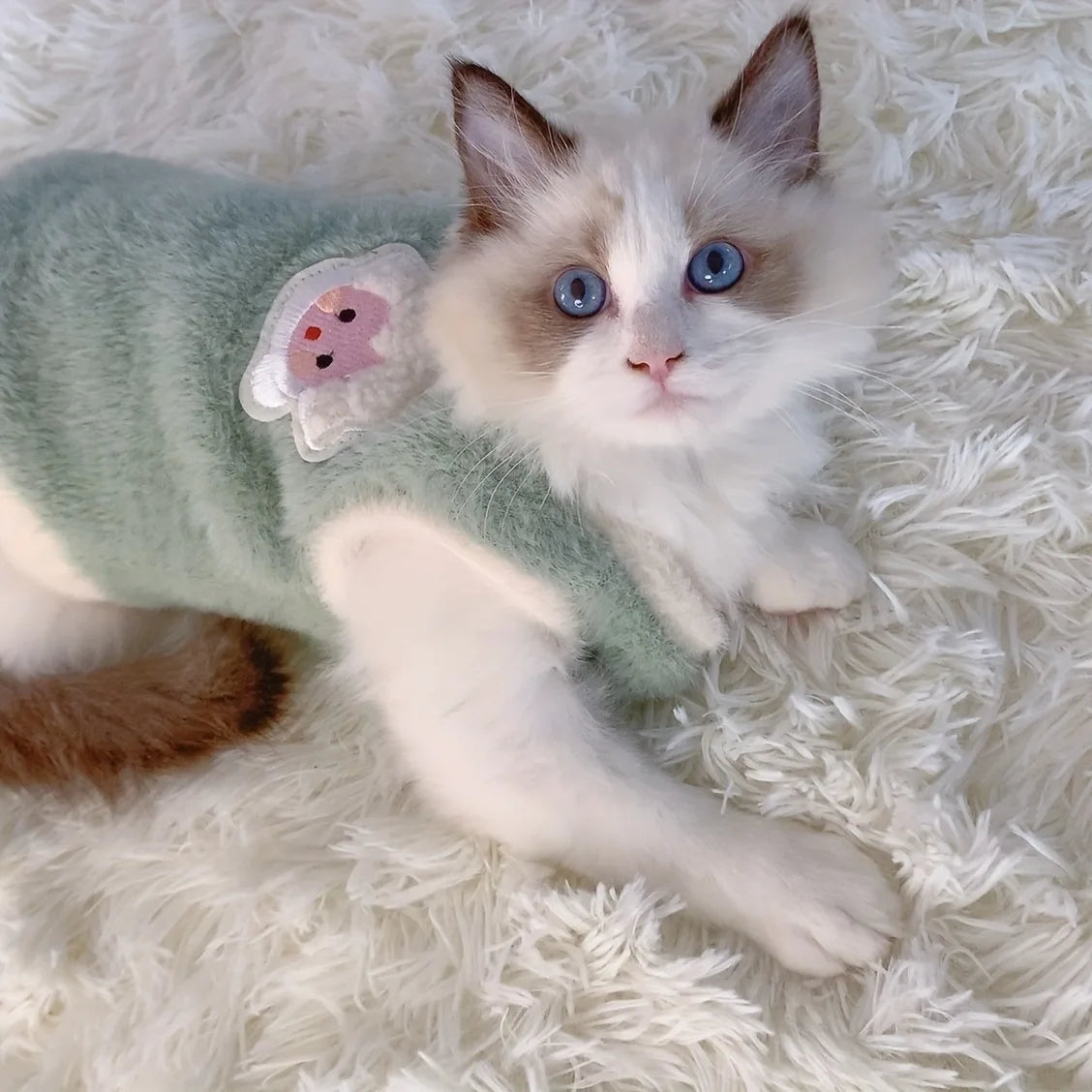 Warm Cat and Kitten Sweater Vest Winter Pet Apparel
