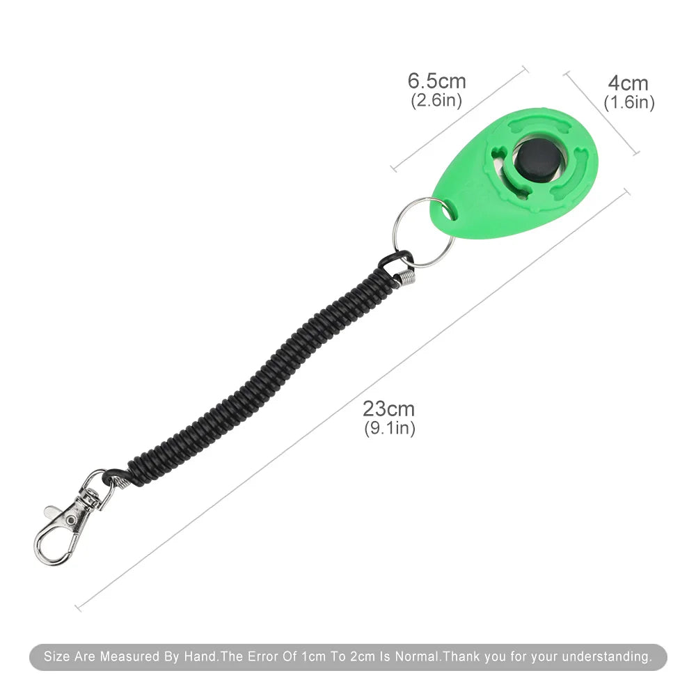 Pet Training Clicker with Keyring – Portable Dog & Cat Training Tool