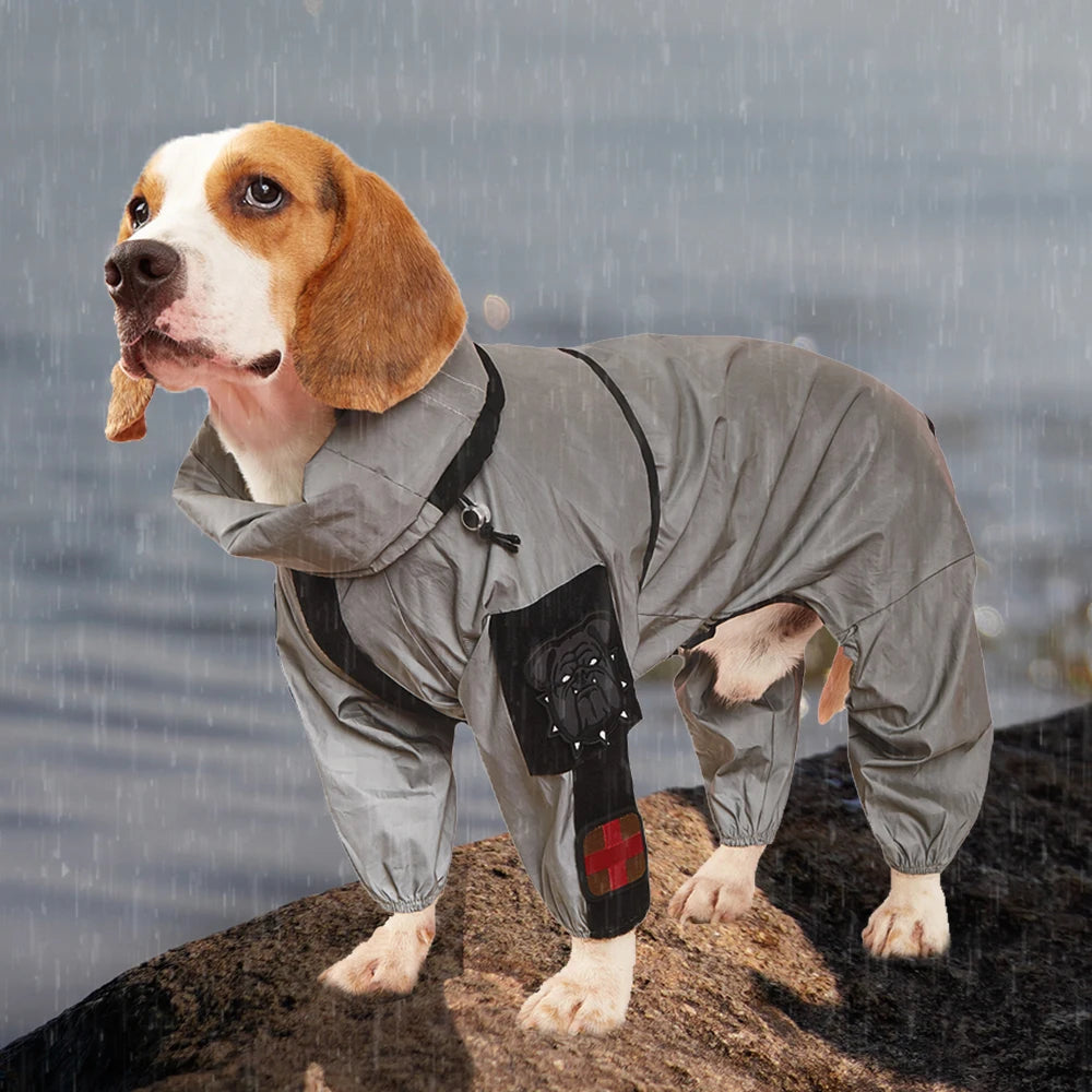 Outdoor Reflective Dog Raincoat