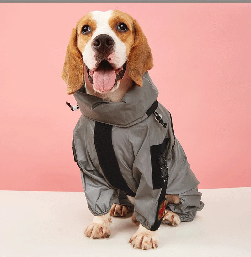 Outdoor Reflective Dog Raincoat