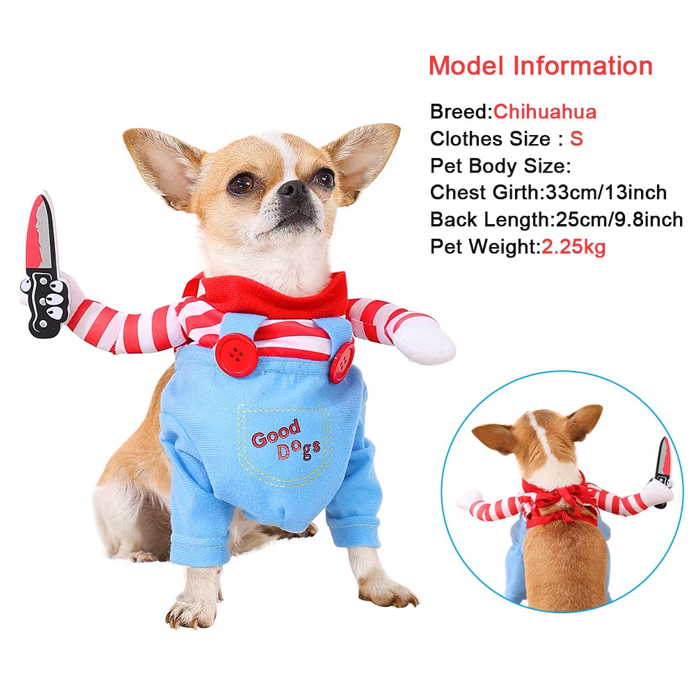 Cute Halloween Dog & Cat Costume Jumpsuit