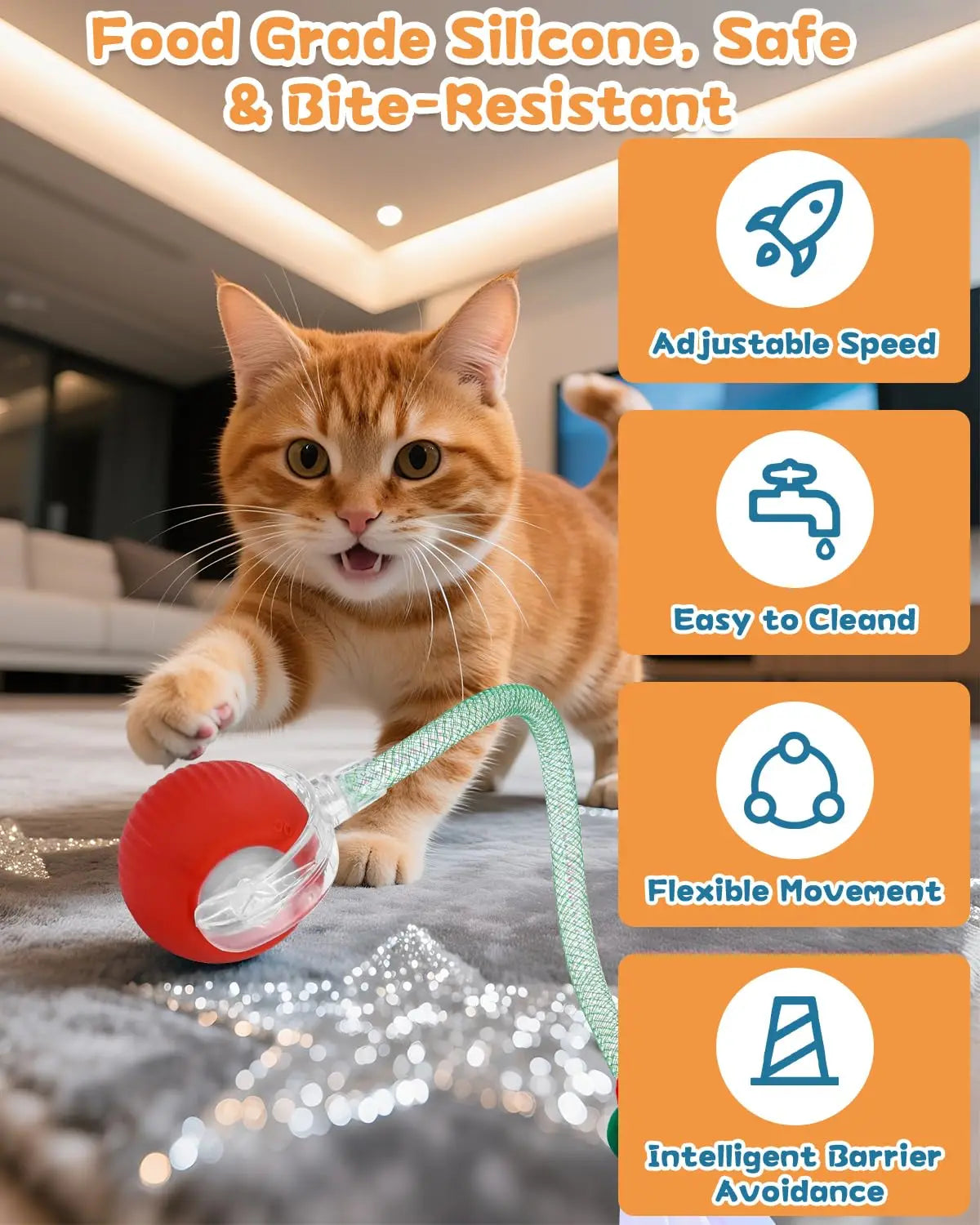 Interactive Rolling Ball Toy for Cats