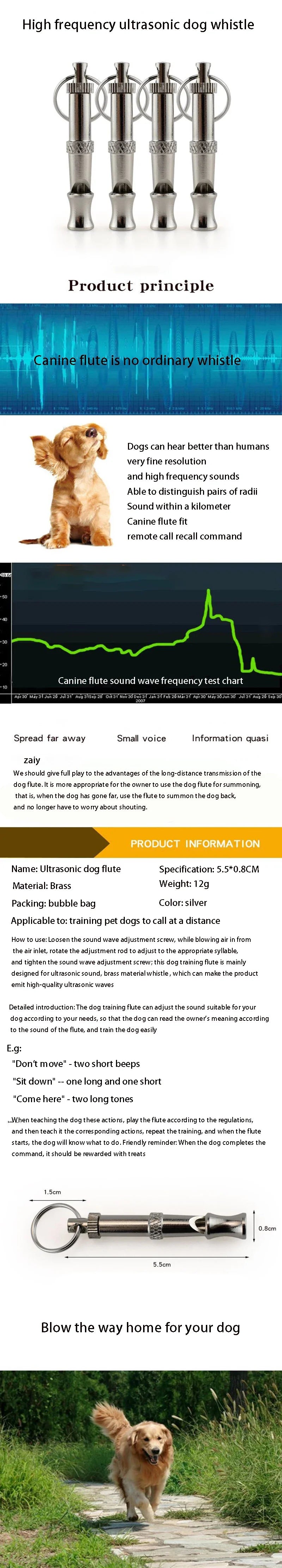 Adjustable Dog Bark Control Whistle