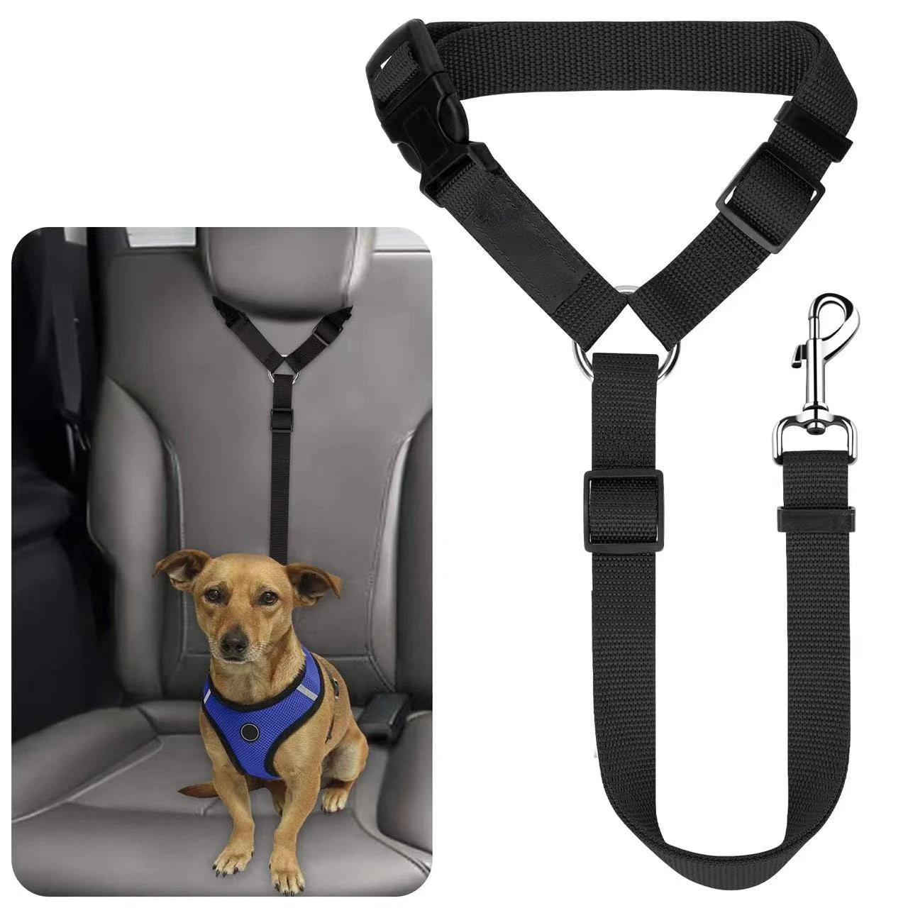 2-in-1 Pet Car Seat Belt & Leash