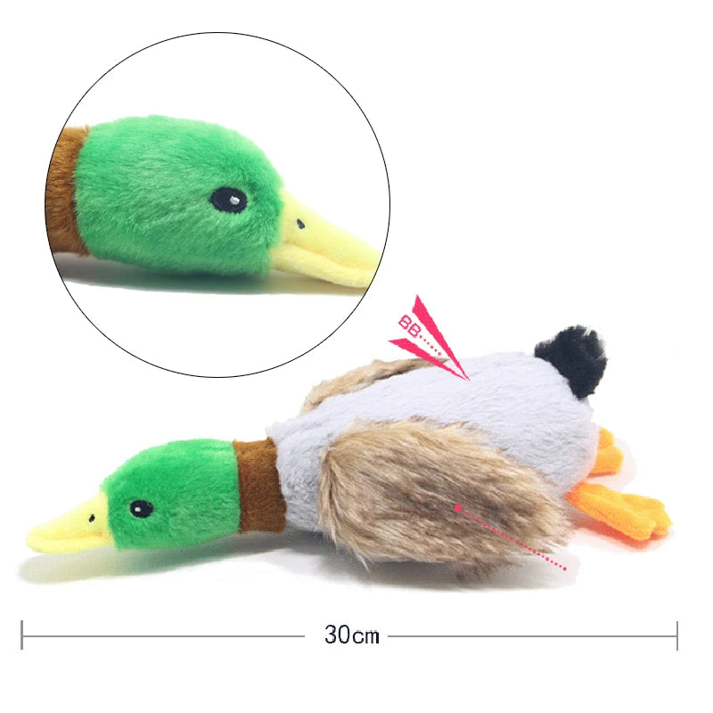 Plush Duck Squeaky Dog Toy