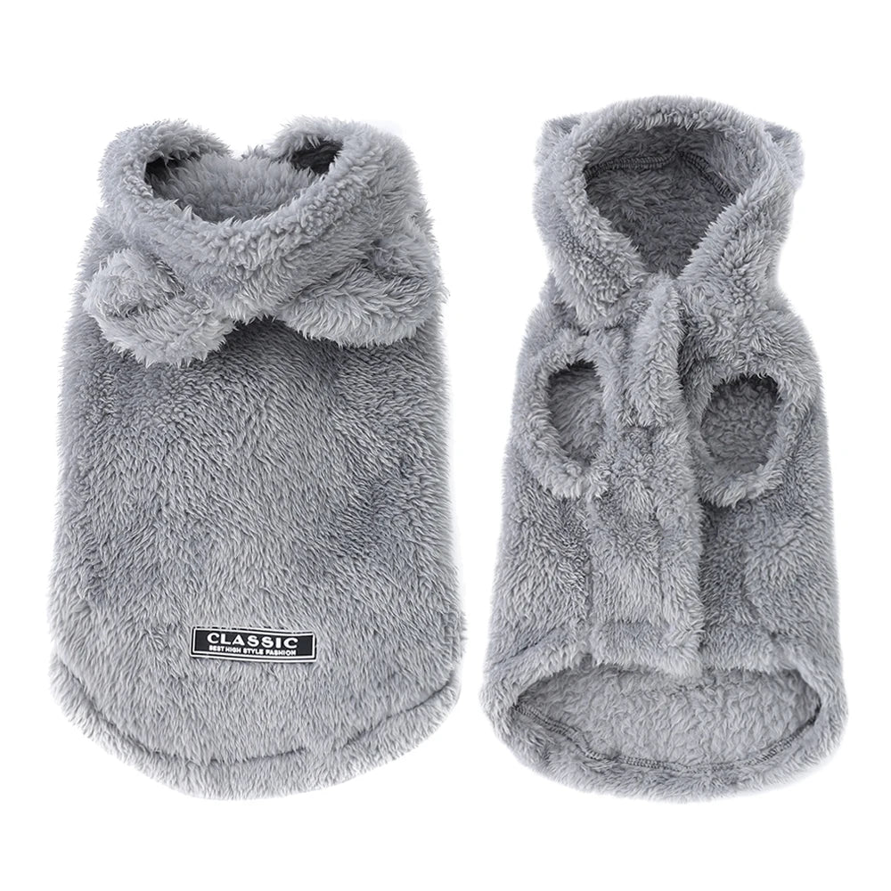 Soft Fleece Hoodie Dog Coat Winter Warm Pet Jacket