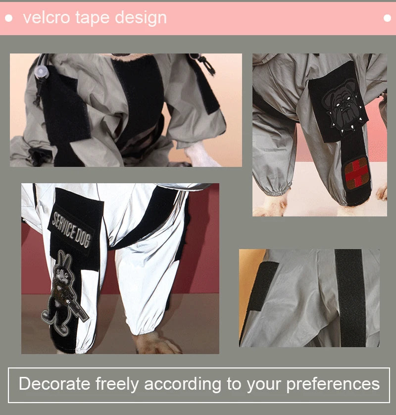 Outdoor Reflective Dog Raincoat
